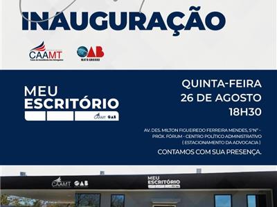 Foto da Notícia: OAB-MT e CAAMT inauguram escritório compartilhado e homenageiam Waldir Caldas